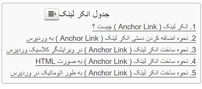 نحوه ساخت انکر لینک ( Anchor Link ) به طور اتوماتیک در وردپرس