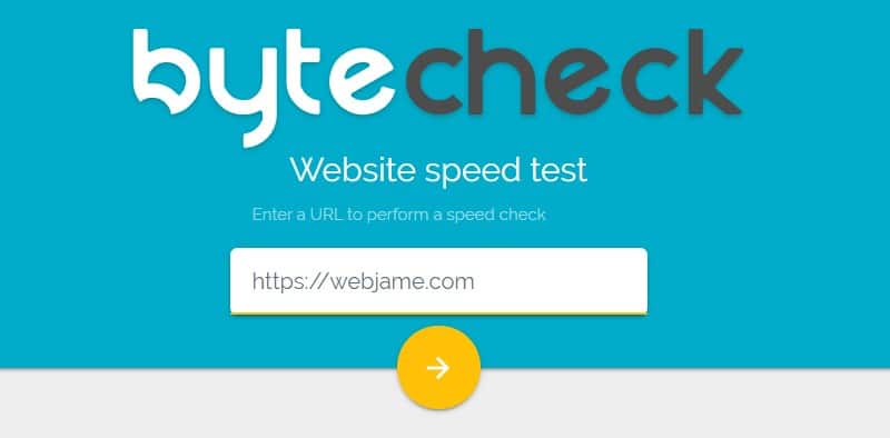 ابزار تست سرعت سایت Byte Check