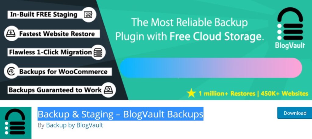 افزونه پشتیبان گیری BlogVault Backups