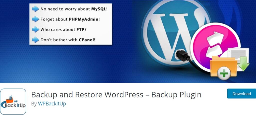 افزونه پشتیبان گیری وردپرس WPBackItUp Backup and Restore