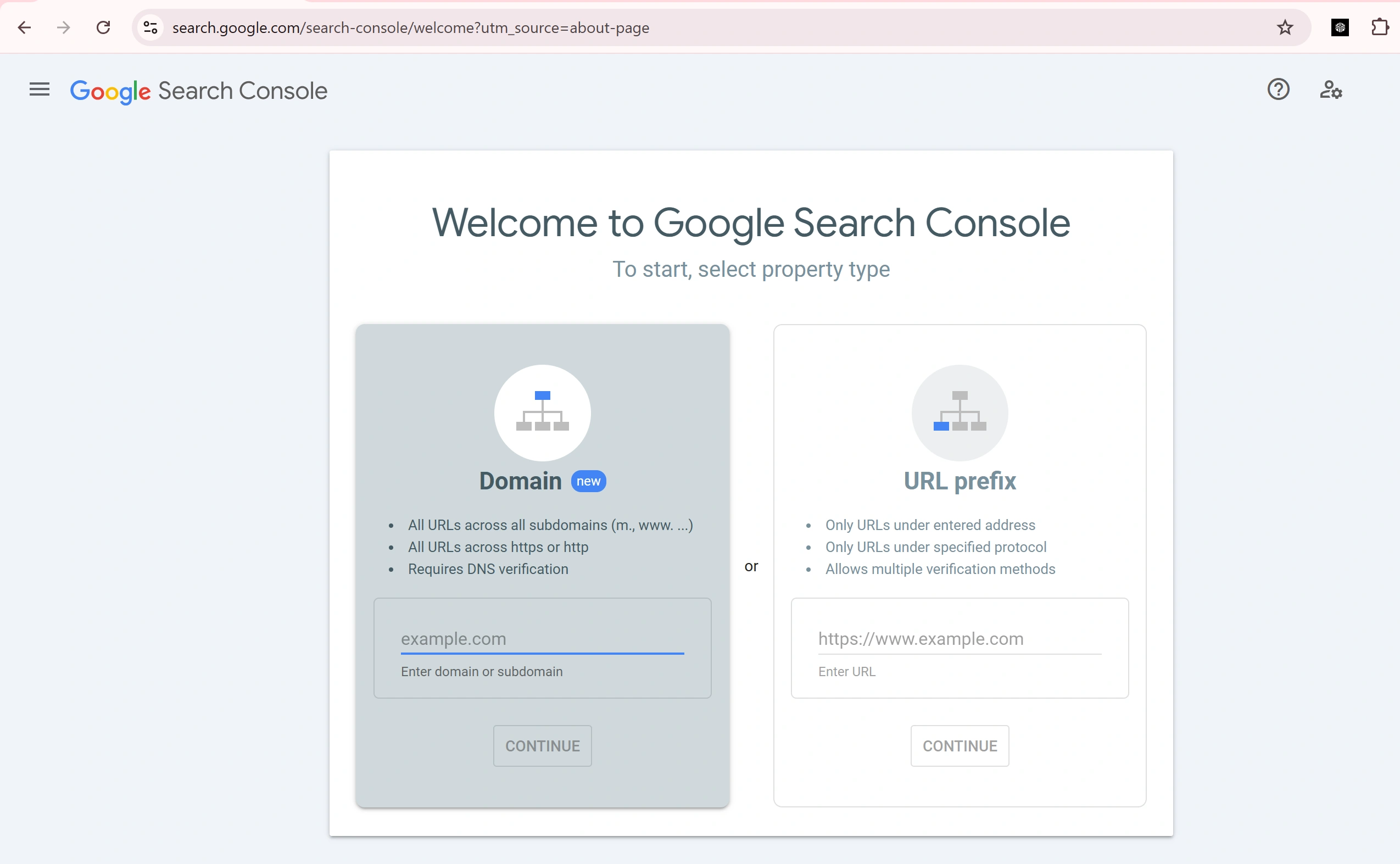 google search console