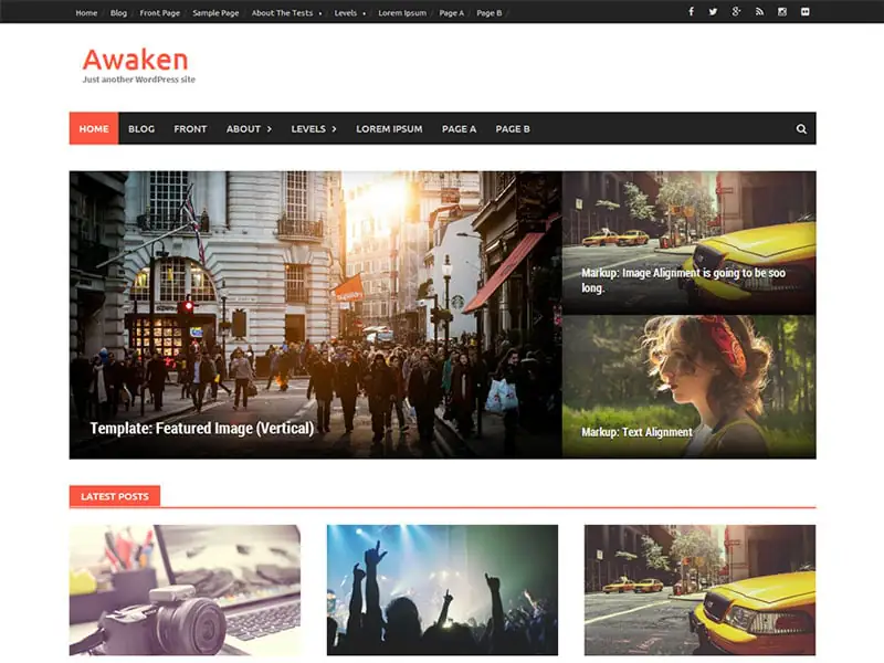 دانلود قالب خبری رایگان Awaken وردپرس