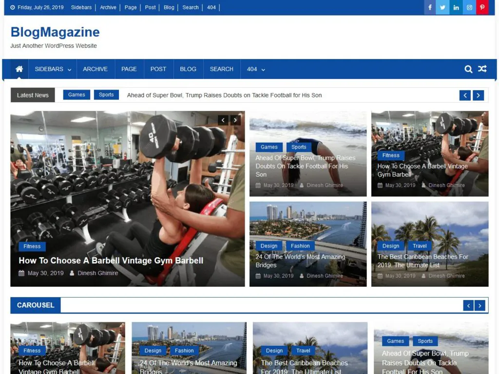 قالب خبری رایگان وردپرس Blog Magazine