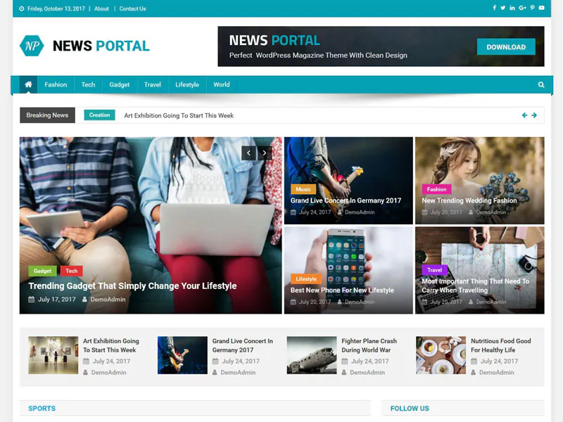 قالب خبری رایگان News Portal وردپرس