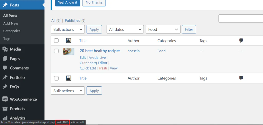 تبدیل پست به برگه درphpMyAdmin تبدیل پست به برگه درphpMyAdmin