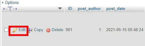 تغییر پست به پیج در phpmyadmin تغییر پست به پیج در phpmyadmin