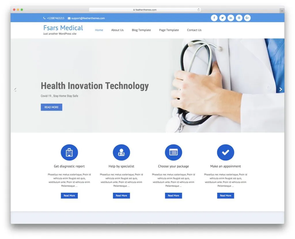 قالب پزشکی FSars Medical