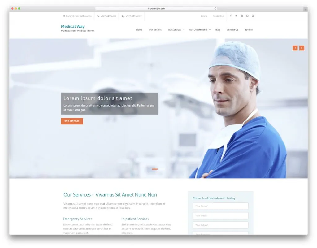 استفاده از قالب Medical Way